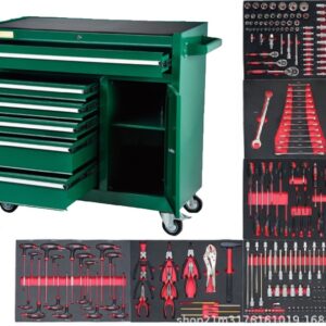 7 Drawers Workshop Tool Trolley with 258pcs Tools