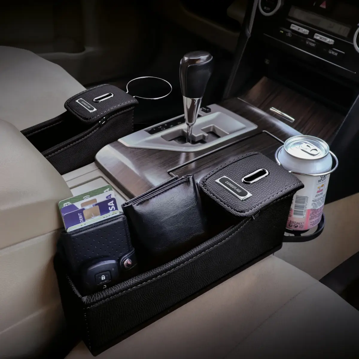 Camouflage Car Seat Storage - Black - Image 2