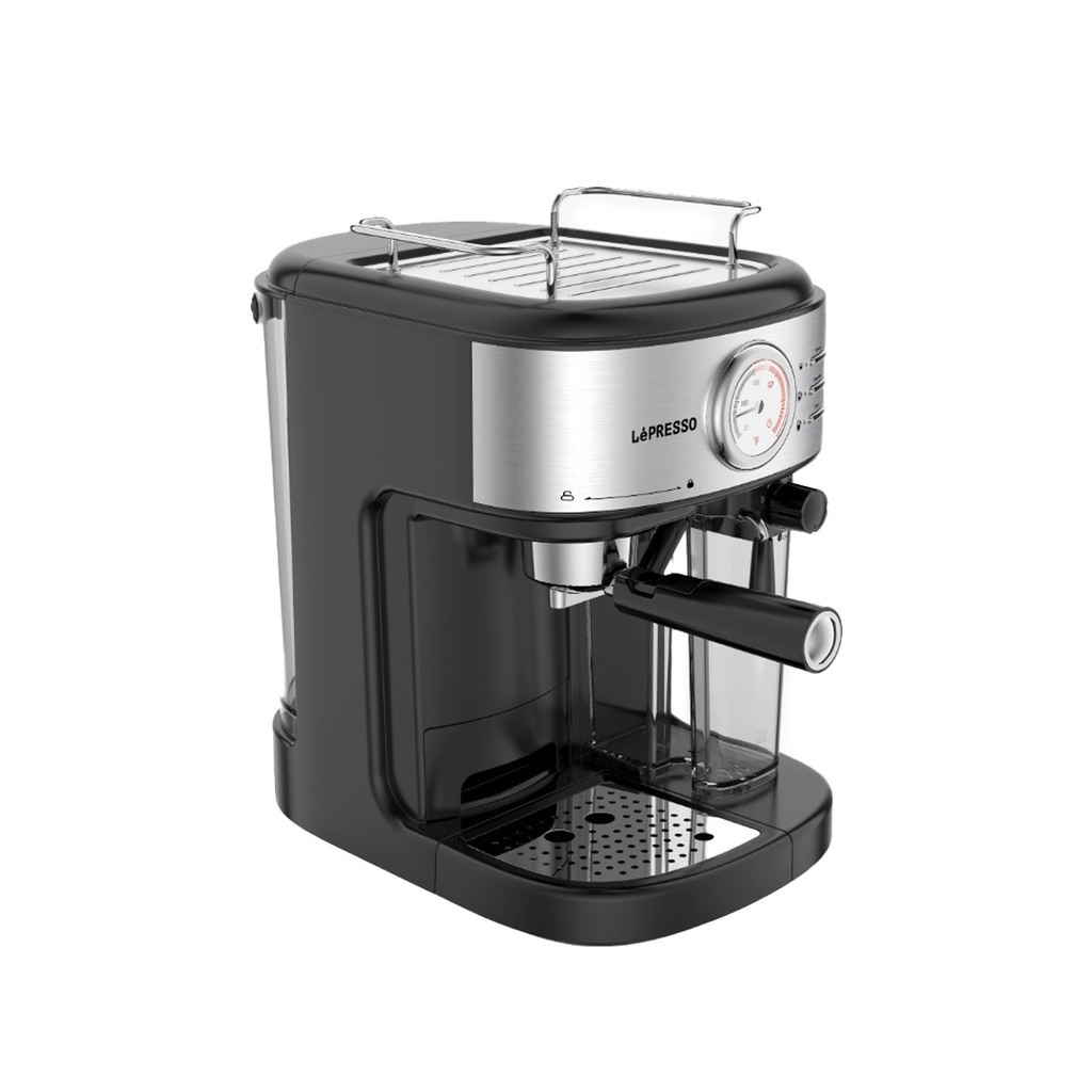 3 LePresso Coffee Machine 20 Bar Powerful Pressure Pump With Capsule Filter and Funnel - Black - Image 1