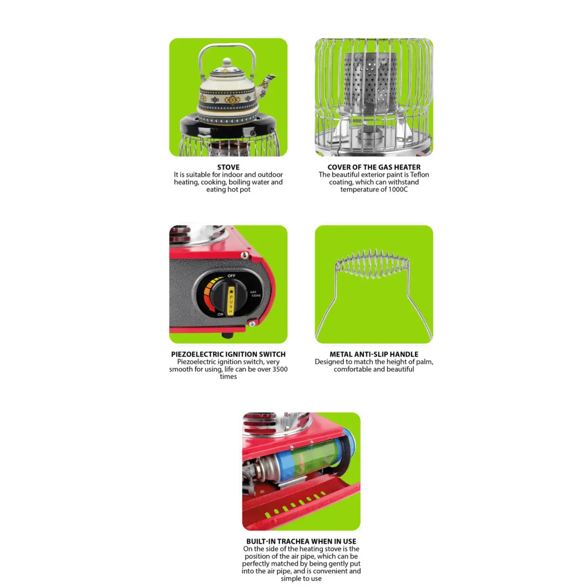 Firestorm Gas Heater & Cooker 2in1 - RC120 - Image 2