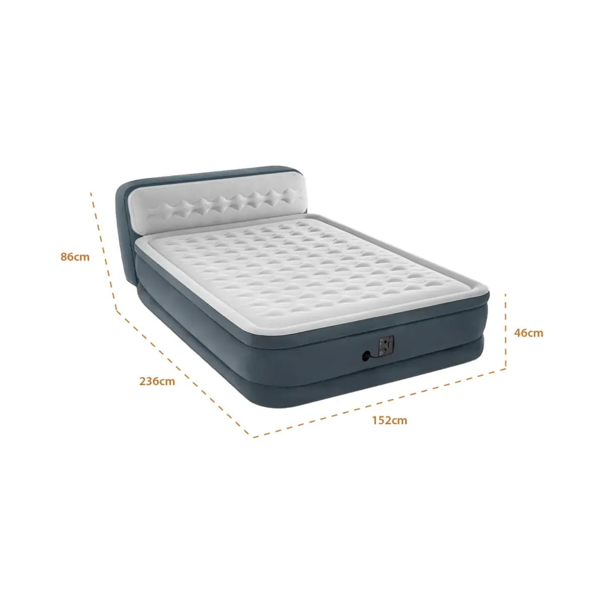 Intex Headboard Air Mattress 152x236cm 64448ND - Image 2