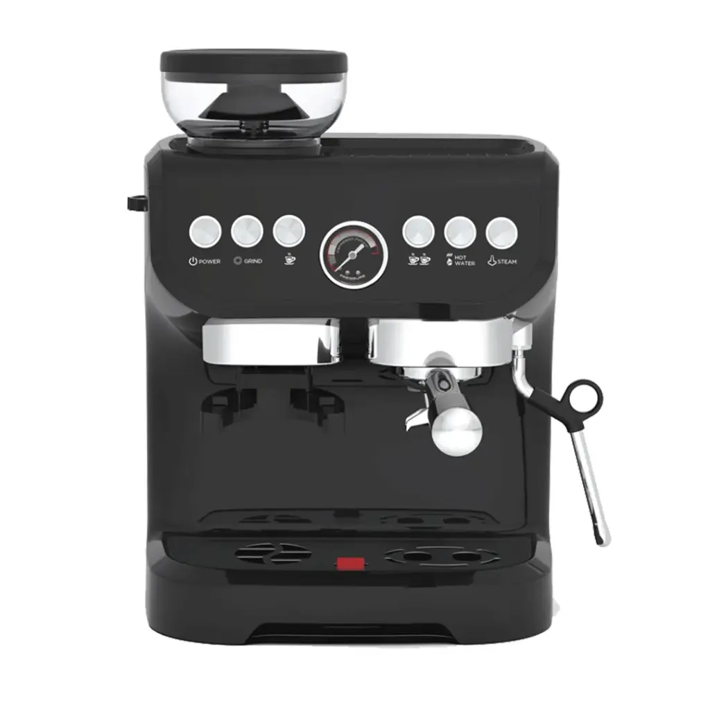 8 Lepresso Espresso Coffee Maker with Bean Grinder - Black - Image 1