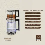 Lepresso Turkish Tea Glass Kettle - Black - Image 2
