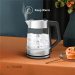 LePresso Multi-Temperature Illuminated Glass Kettle - Black - Image 3