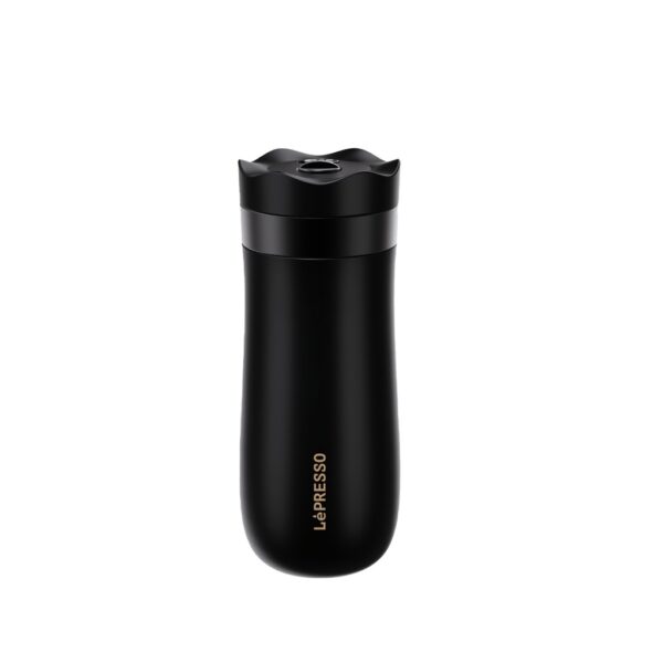 LePresso Insulated Mug with French Press - Black