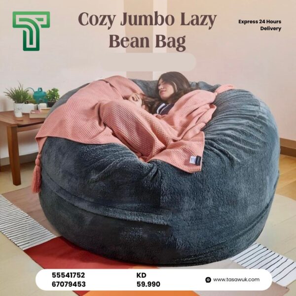 Cozy Jumbo Lazy Bean Bag Blue