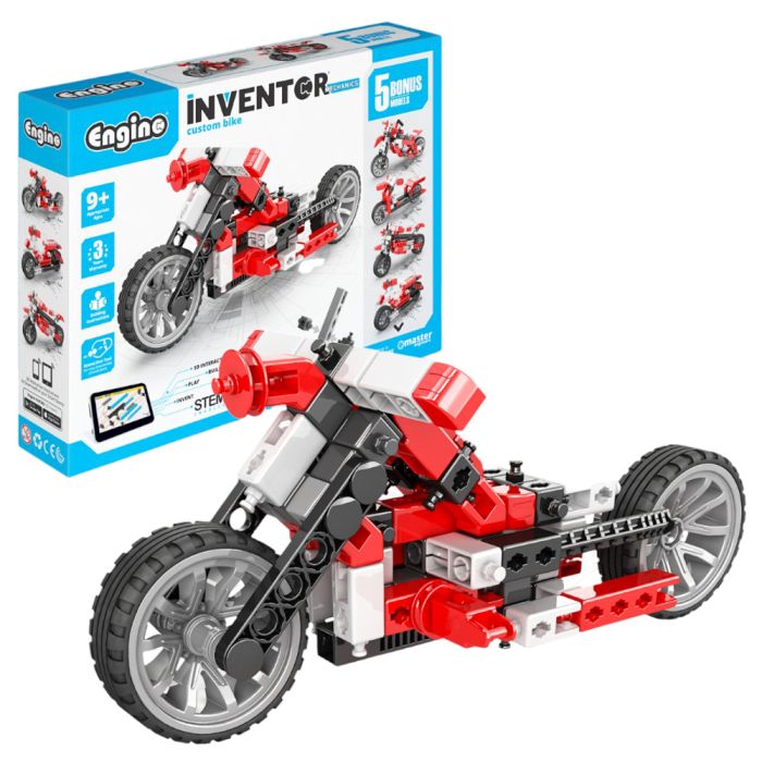 1 ENGINO - INVENTOR MECHANICS CUSTOM BIKE WITH 5 BONUS MODELS - Image 1