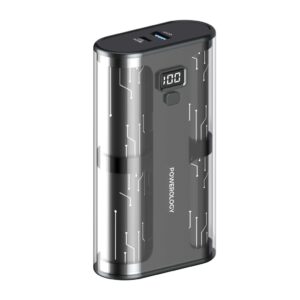 Powerology Crystalline Series Power bank 20000mAh PD 65W - Transparent/Grey