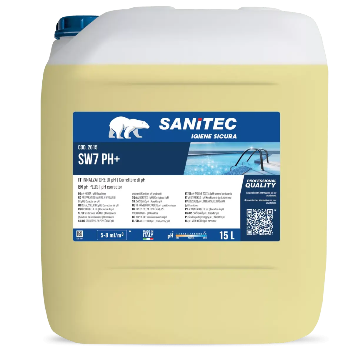 5 Senitec Swimming Pool Ph Plus/Ph Corrector Maintaining a correct ideal pH value of 7.2-7.4 with SW7-pH+ - Image 1