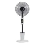 Powerology Tilt & Oscillating Fan Mist Spray & Humidifier - Black