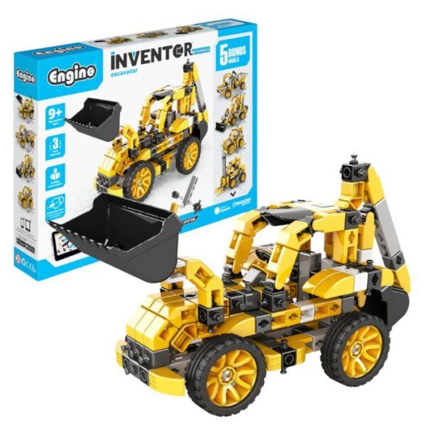 Engino IN40 Inventor Mechanics and Construction Toy, Excavator