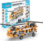 Engino Inventor STEM Toys, Motorized Double-Blade Helicopter, Construction Toys for Kids 9+, Building Kit, STEM Kits, Gifts for Boys & Girls