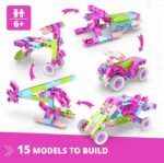 Engino STEM Girls Construction Building Designer 15 Model Toy Set. Educational Gift for Ages 6-12. Learn Engineering and Create 3D Models. - Image 3