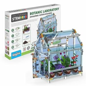 Engino- STEM Toys, Construction Toys for Kids 9+, Botanic Laboratory- Fully Functional Greenhouse, Gift for Boys & Girls, Experimental Activities