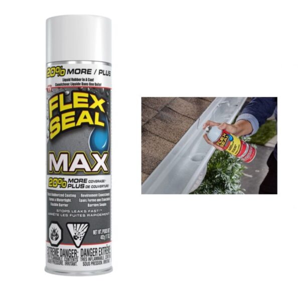 Flex Seal Max Liquid Rubber Coating Spray - White