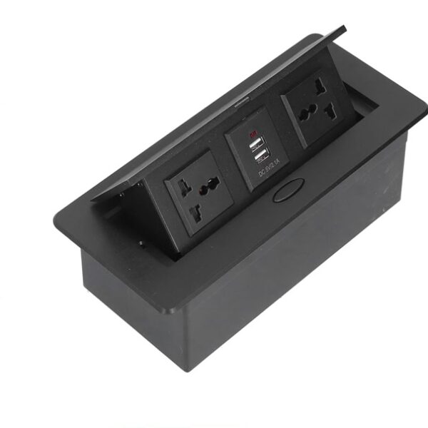 Pop Up Desktop Socket Black