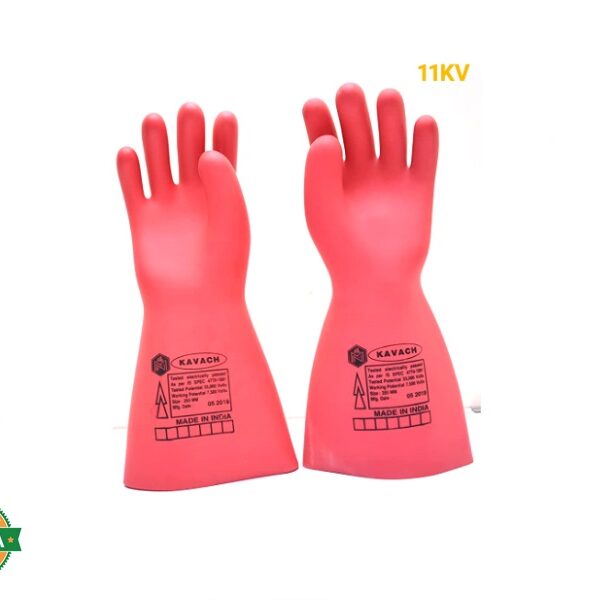 Kavach 11 KV High Voltage Electric Gloves