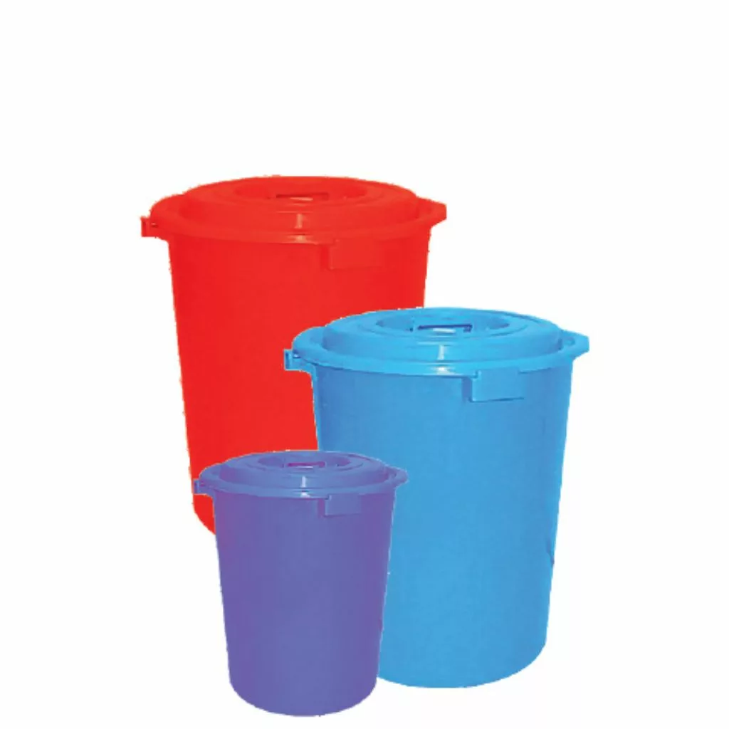 13 Plastic Bucket – Round With Cover - Image 1