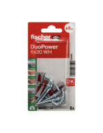 FISHCHER DUOPOWER 6X30 WH K NV PLUG + L HOOK 6PCS
