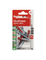 FISHCHER DUOPOWER 8X40 WH K NV PLUG + L HOOK 4PCS