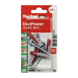 FISHCHER DUOPOWER 8X40 WH K NV PLUG + L HOOK 4PCS