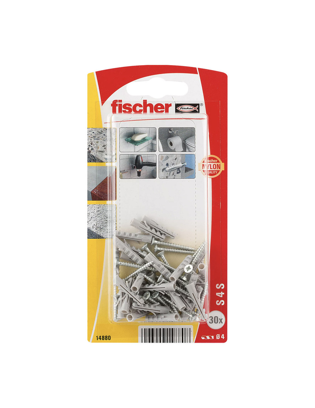 15 FISHCHER BLISTER S-4 GKS PLUG +COUNTER SUNK SCREW 30PCS - Image 1