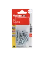 FISHCHER BLISTER S-7 GKS PLUG + COUNTER SUNK SCREW 12PCS