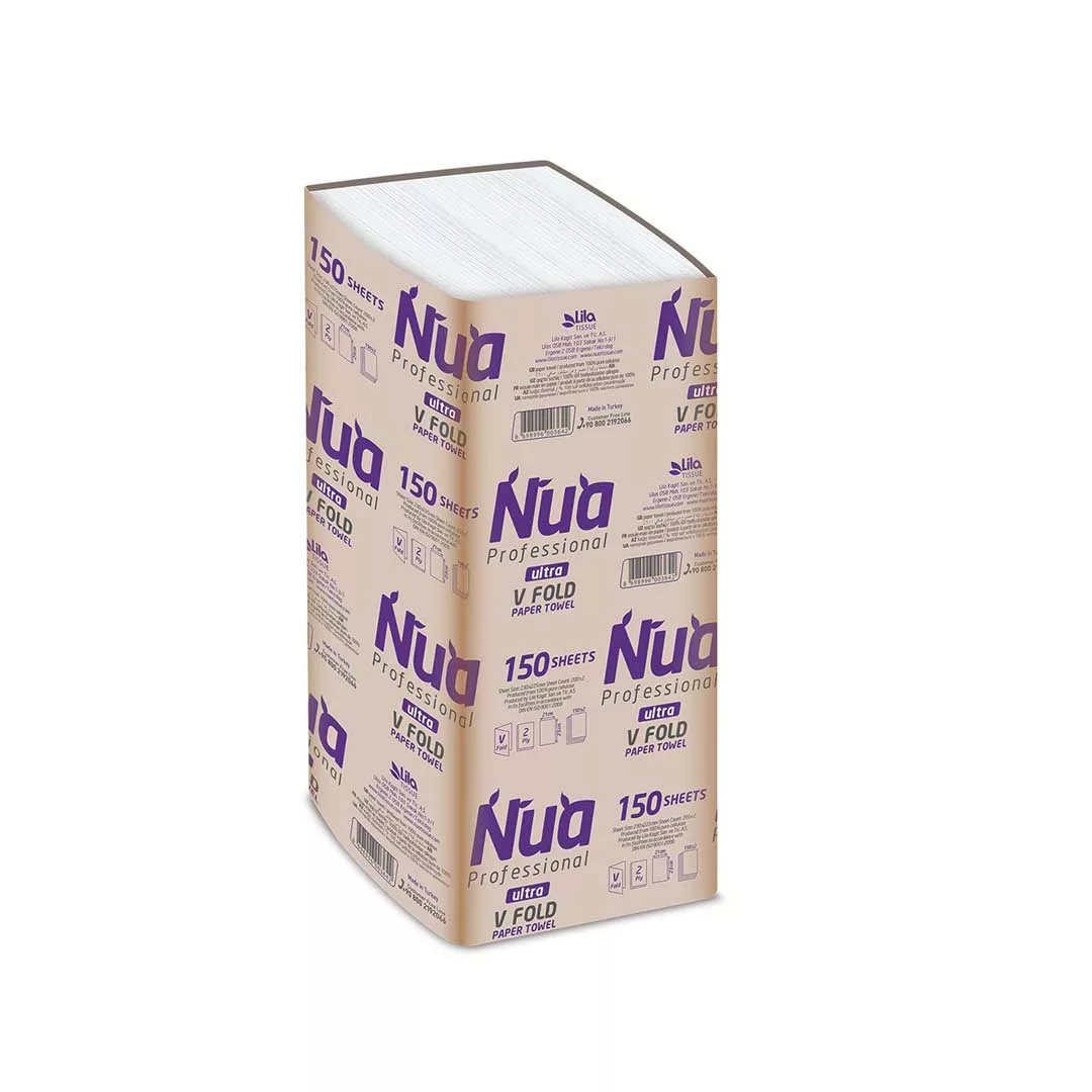2 Nua Towel Interfold – V fold 1 x 24pkt - Image 1