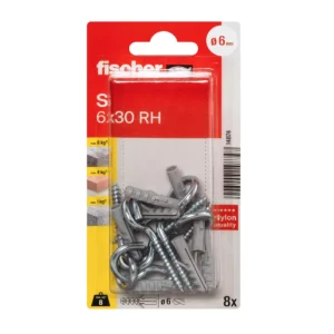 FISHCHER BLISTER S-6 HAK PLUG + ROUND HOOK 8PCS