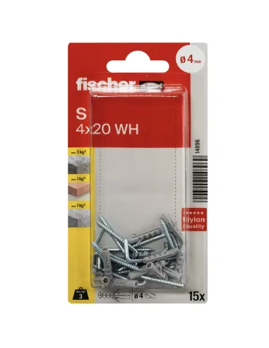 24 FISHCHER BLISTER S-4 AK PLUG + L HOOK 15PCS - Image 1