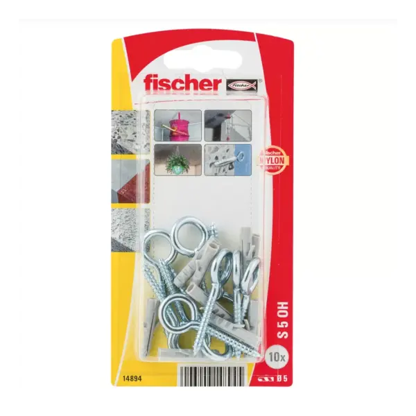 FISHCHER BLISTER S-5 HCK PLUG + EYE HOOK 10PCS