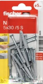 FISHCHER N 5X30 ZK /BLISTER/ PLUG + COUNTER SUNK SCREW 20PCS