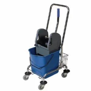 Single Bucket Trolley Chromed – W/Basket