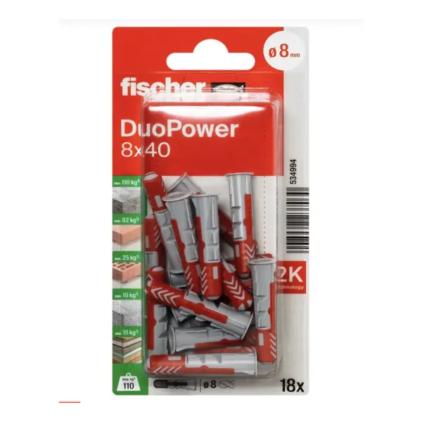 FISHCHER DUOPOWER 8X40 K NV PLUG 18PCS