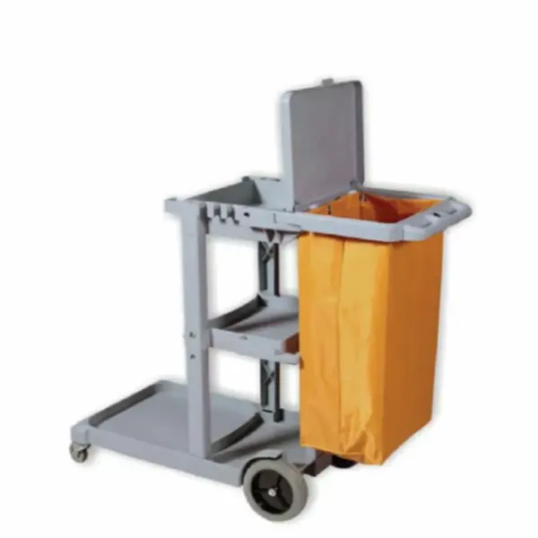 Janitorial Trolley W/Cover – Grey