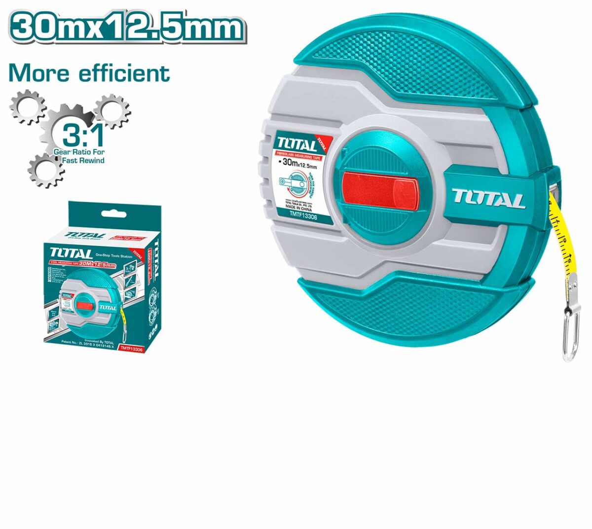 TOTAL Fiberglass Measuring Tape - Image 1