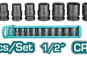 TOTAL 10 Pcs 1/2"DR. Impact Socket Set