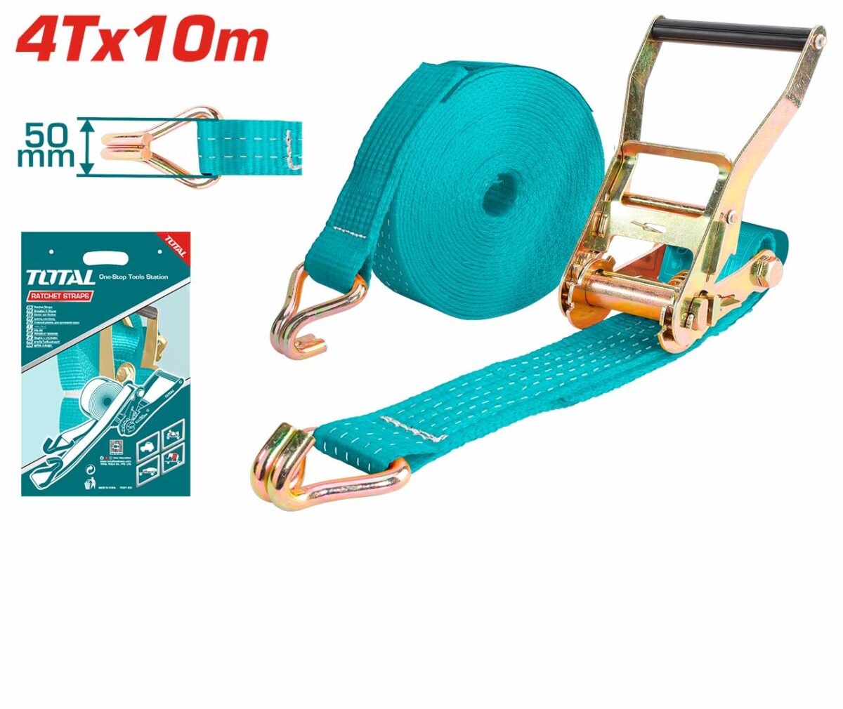 TOTAL Ratchet Straps 4TX10M - Image 1