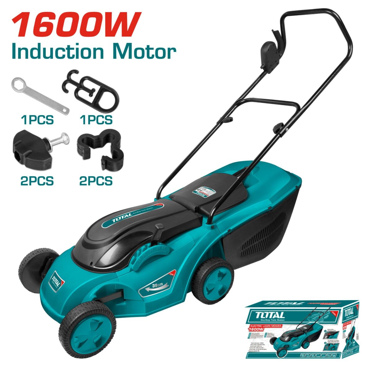 TOTAL Electric Lawn Mower 1600W - Image 1