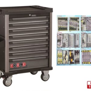 Force 8 Drawers Trolley with 288pcs Tools