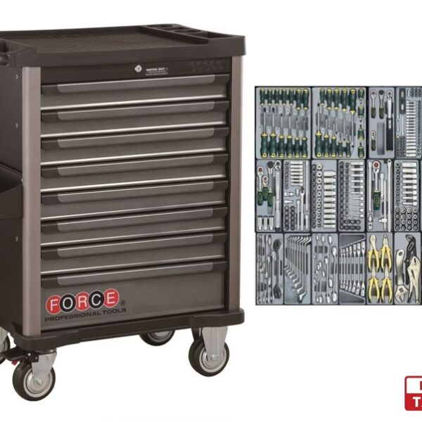 Force 8 Drawers Trolley with 376pcs Tools