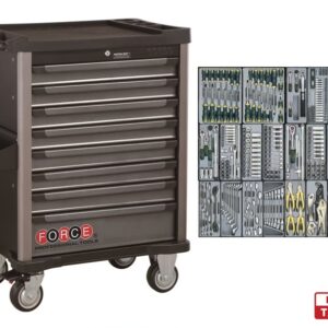 Force 8 Drawers Trolley with 376pcs Tools