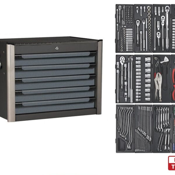 Force 5 Drawers Toolbox with 225pcs Tools