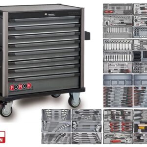 Force 8 Drawers Jumbo Trolley with 410pcs Tools