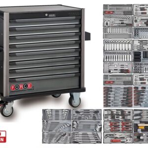 Force 8 Drawers Jumbo Trolley with 410pcs Tools