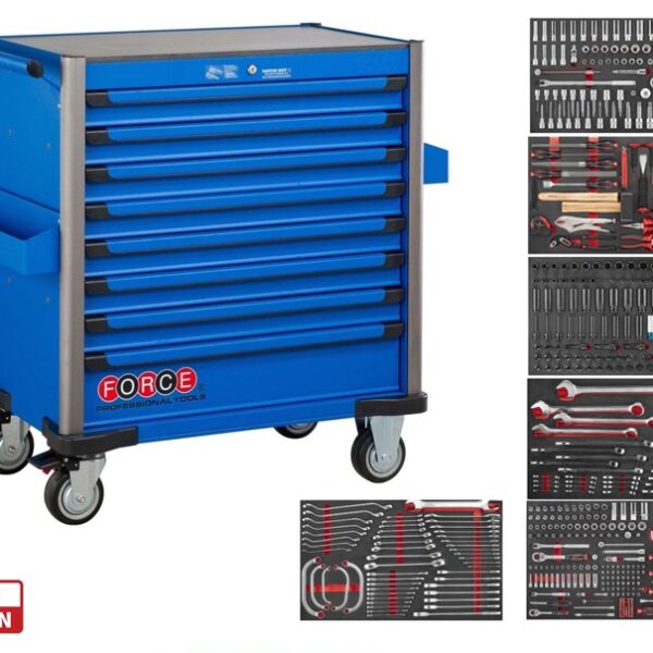 Force 8 Drawers Jumbo Trolley with 607pcs Tools