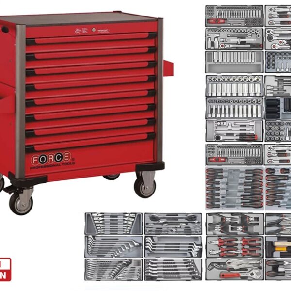 Force 8 Drawers Jumbo Trolley with 437pcs Tools