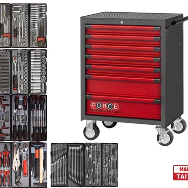Force 7 Drawers Premium Trolley with 337pcs Tools