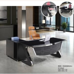 200cm Premium Glasstop Manager Desk