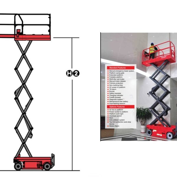 keluosikai 6.5m electric self propelled scissor lift
